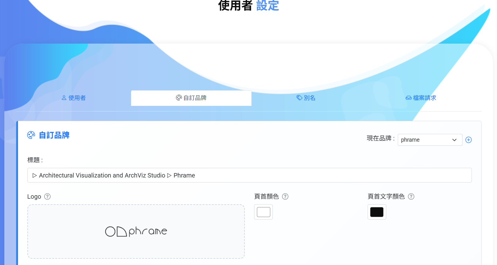 品牌設定