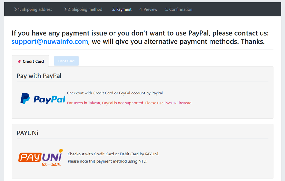 Payment Options