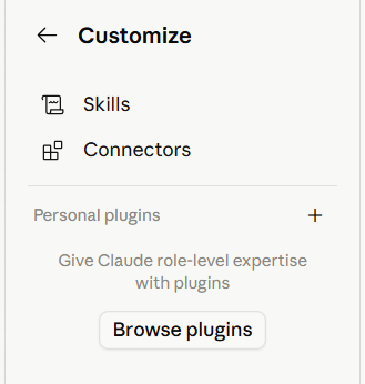 Customize panel